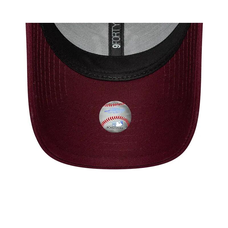 Gorra MLB Mujer - Logo metalizado, visera curva - New Era 9FORTY - Granate 4/4