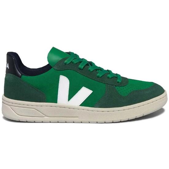 Zapatillas para mujer Veja V-10 suede en color verde