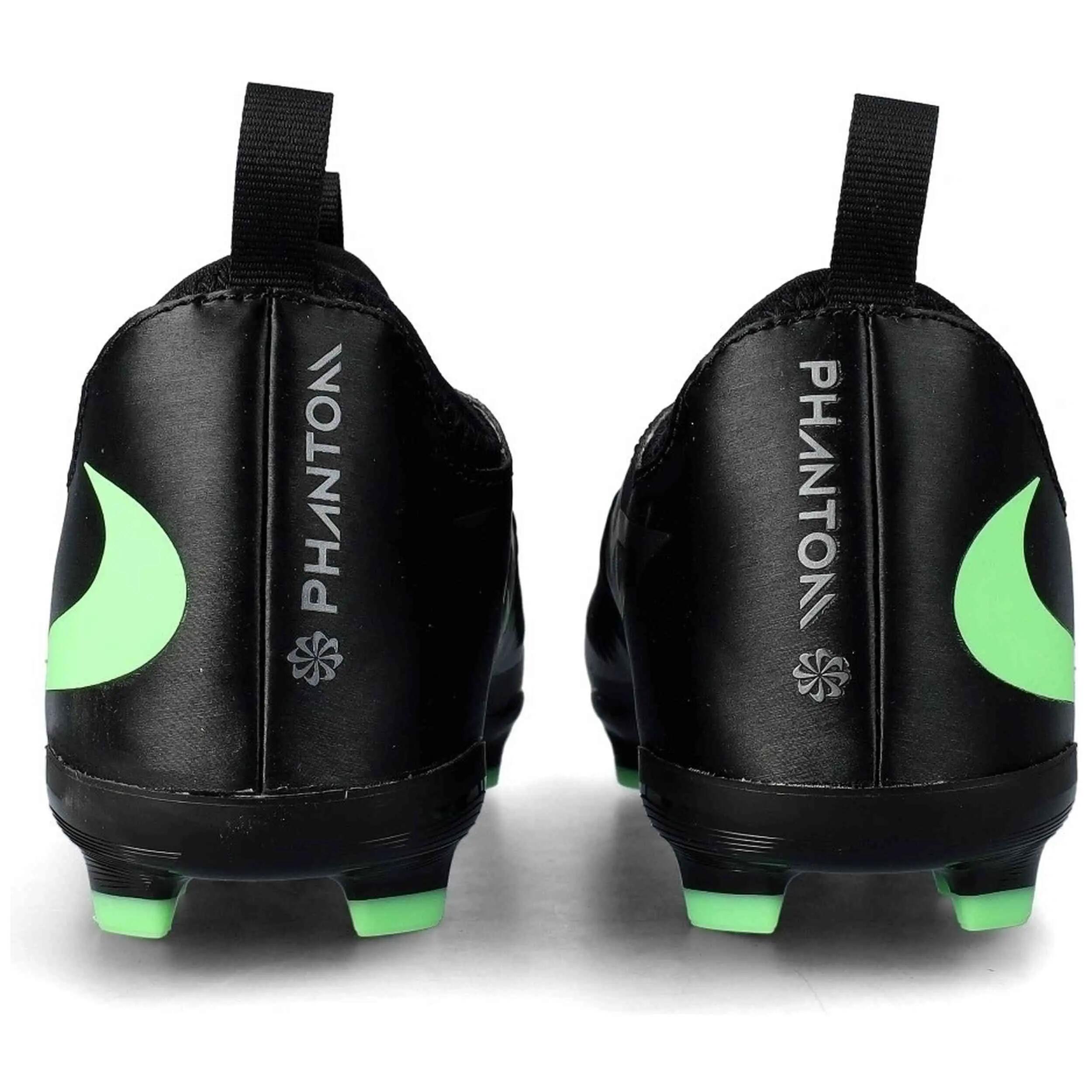 Botas de futbol Nike modelo Jr. Phantom 6 Low Academy "Black/Green" para unisex 5/5