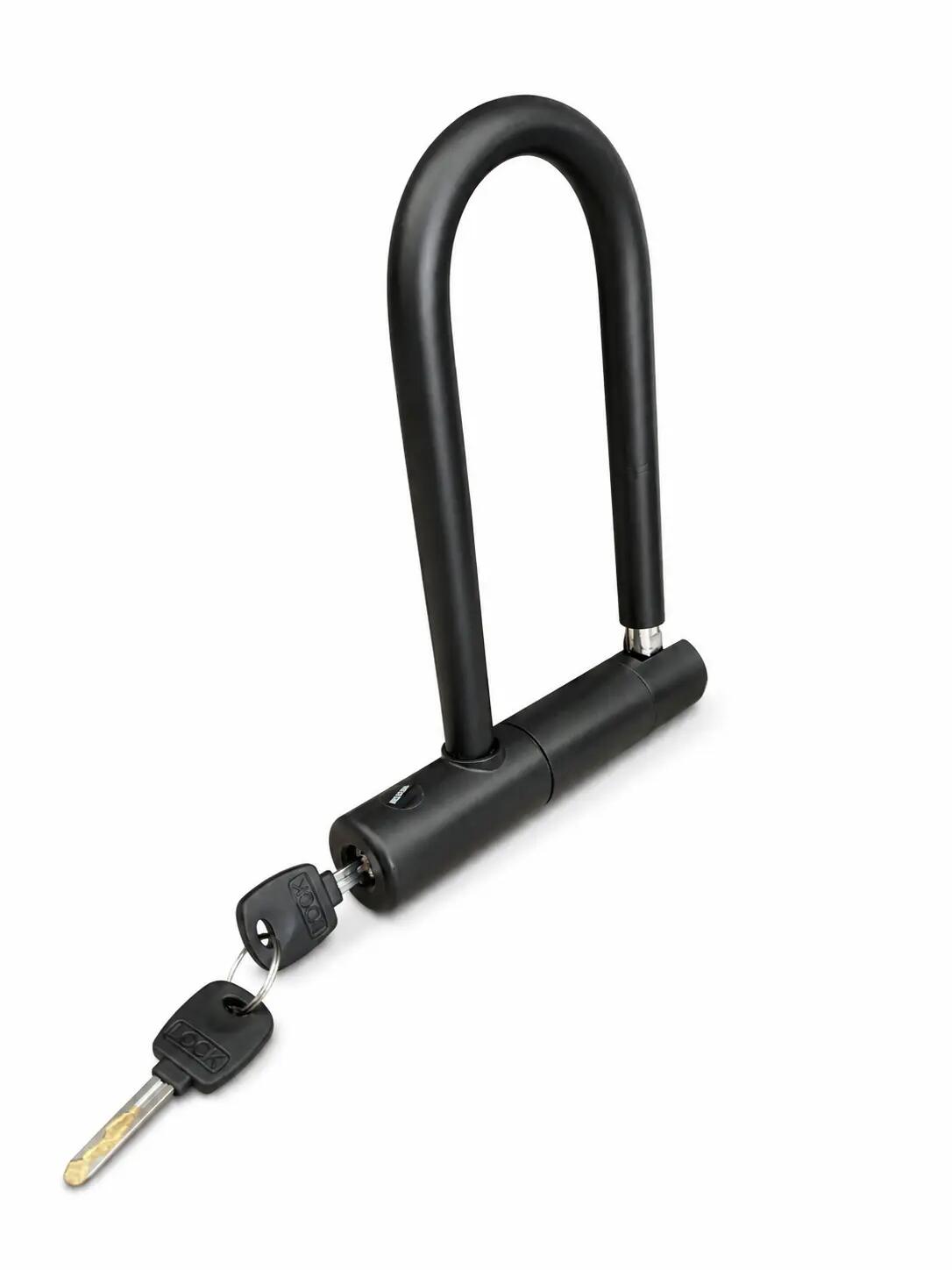 Lucchetto a U Antifurto Bici e Monopattino con 2 Chiavi 20 cm U-Lock 3/7