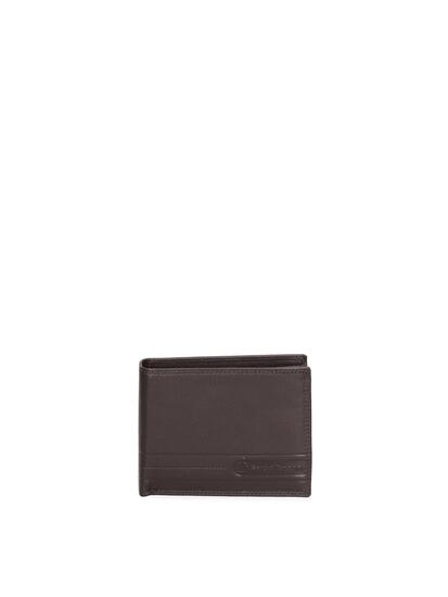 Portefeuille homme Sergio Tacchini cuir véritable noir compact