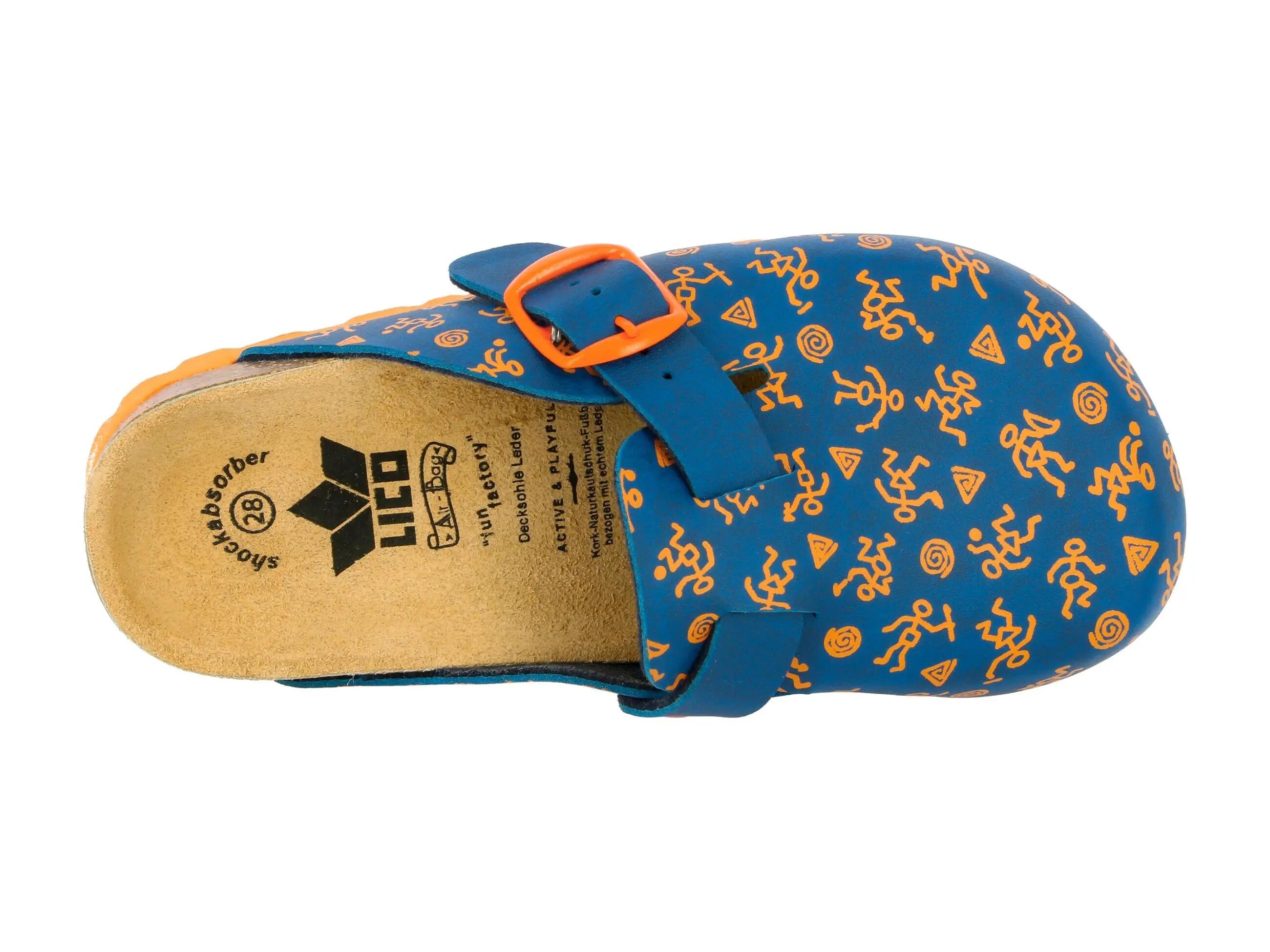 Kinderclog - sport - kinderen - Bioline - kurk voetbed - blauw 5/6