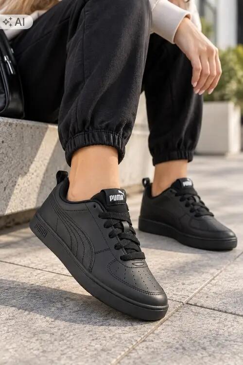 Damskie buty sportowe sneakersy niskie czarne PUMA Rickie Jr 2/12