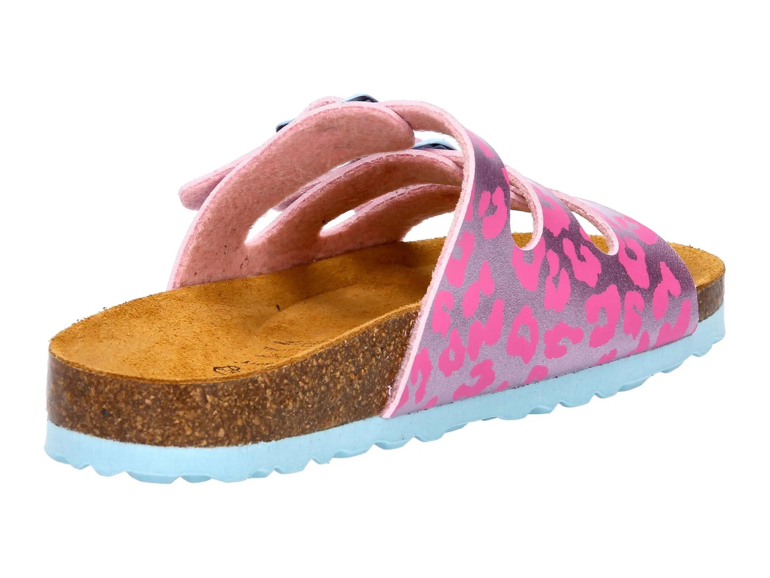 Muiltjes - Sport - Meisjes - LICO Bioline - 3 verstelbare gespen - roze 4/6