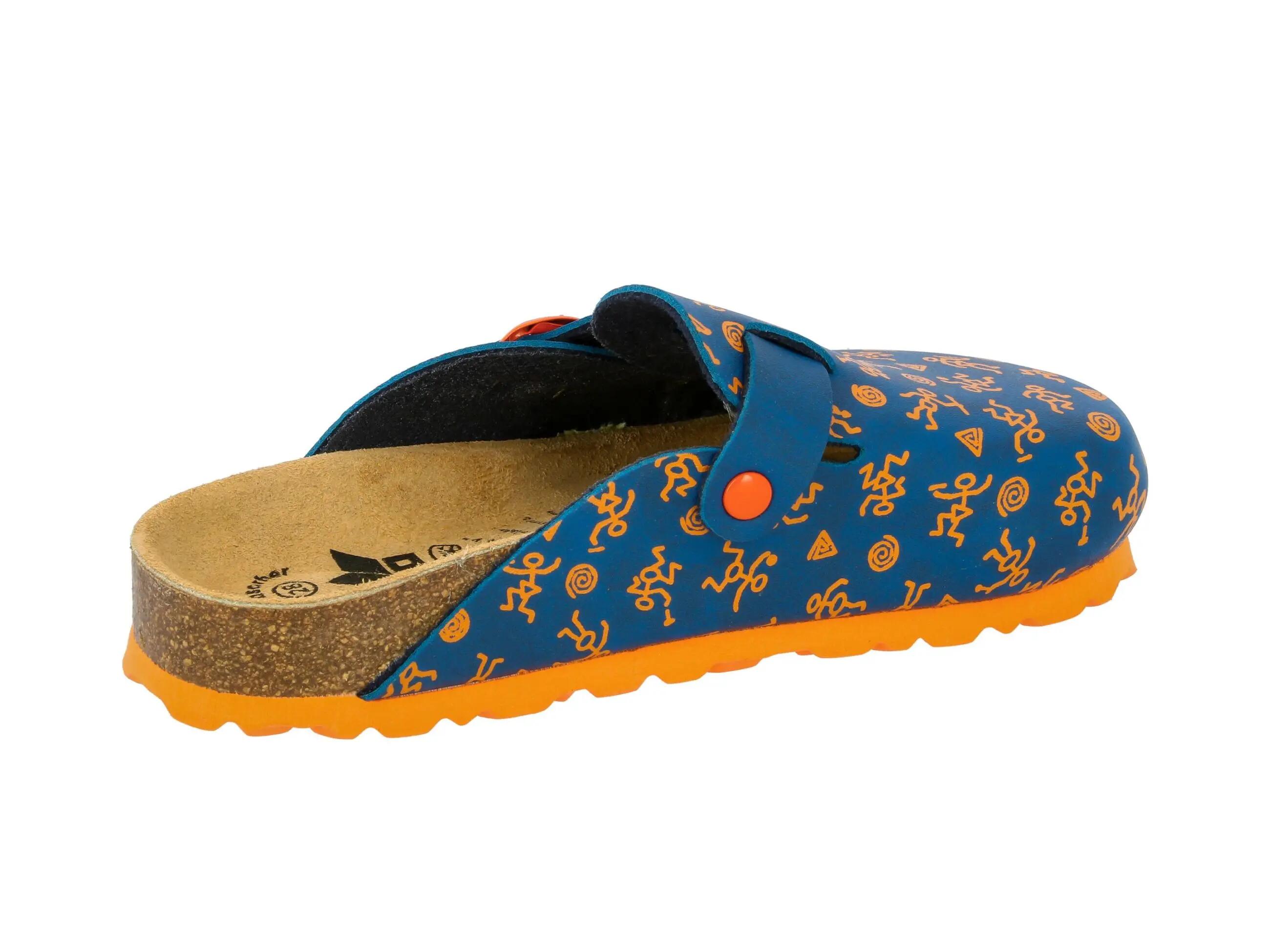 Kinderclog - sport - kinderen - Bioline - kurk voetbed - blauw 4/6