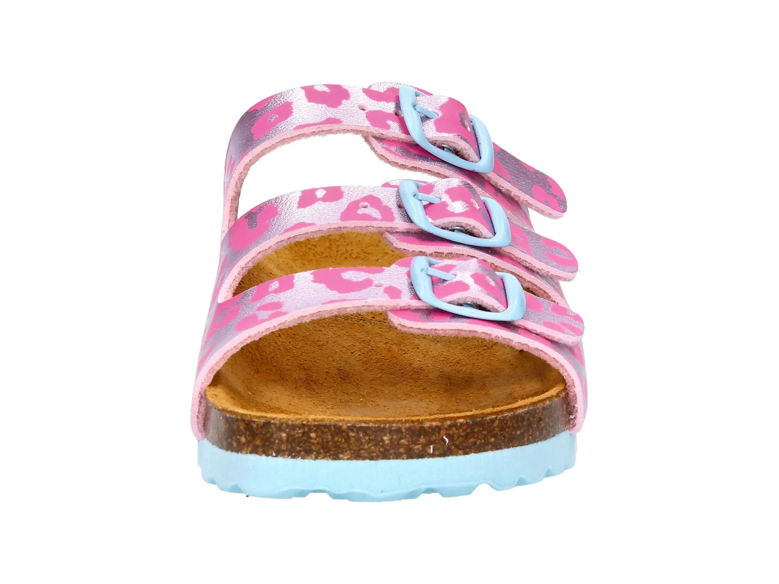 Muiltjes - Sport - Meisjes - LICO Bioline - 3 verstelbare gespen - roze 3/6