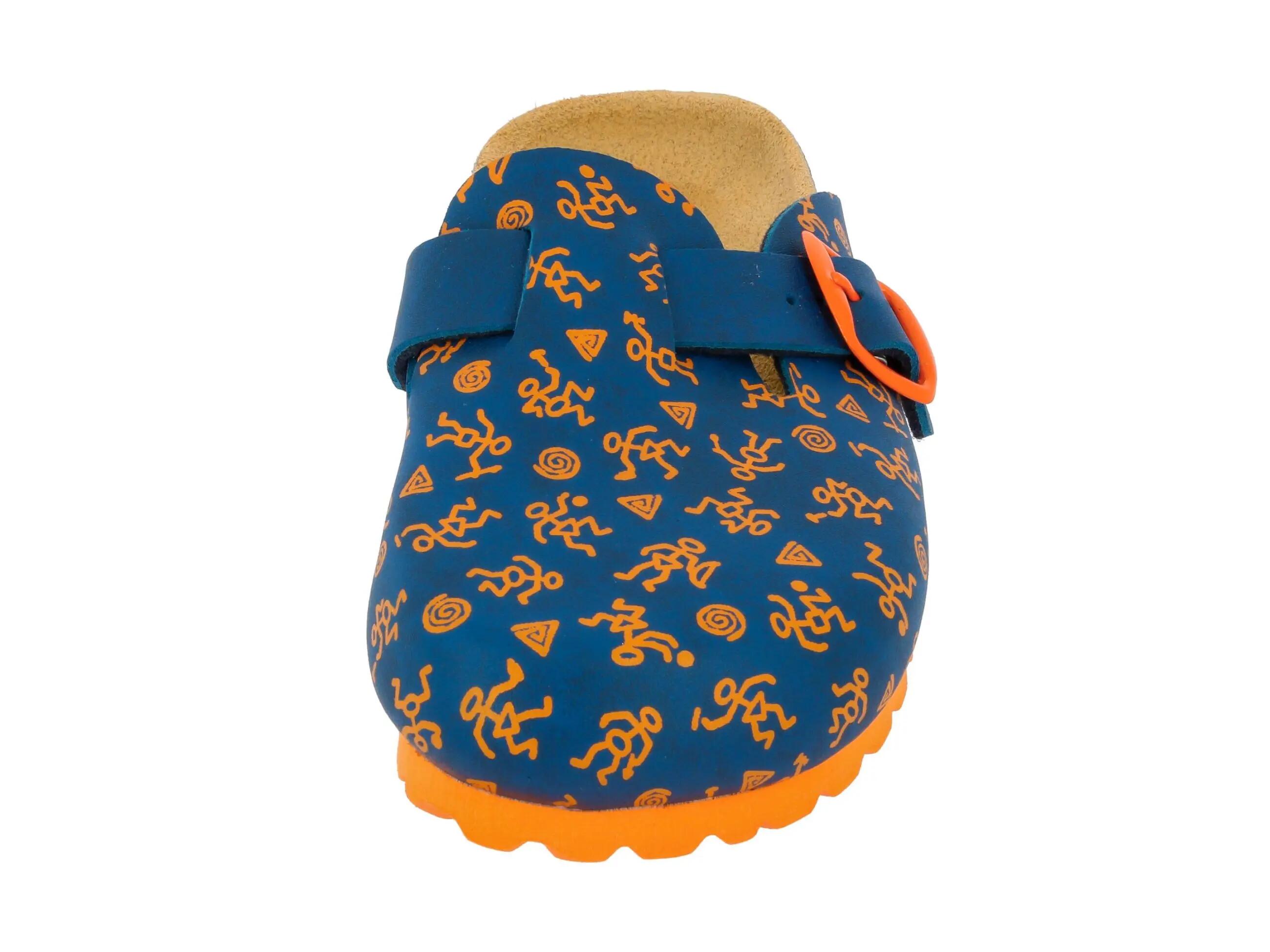 Kinderclog - sport - kinderen - Bioline - kurk voetbed - blauw 3/6