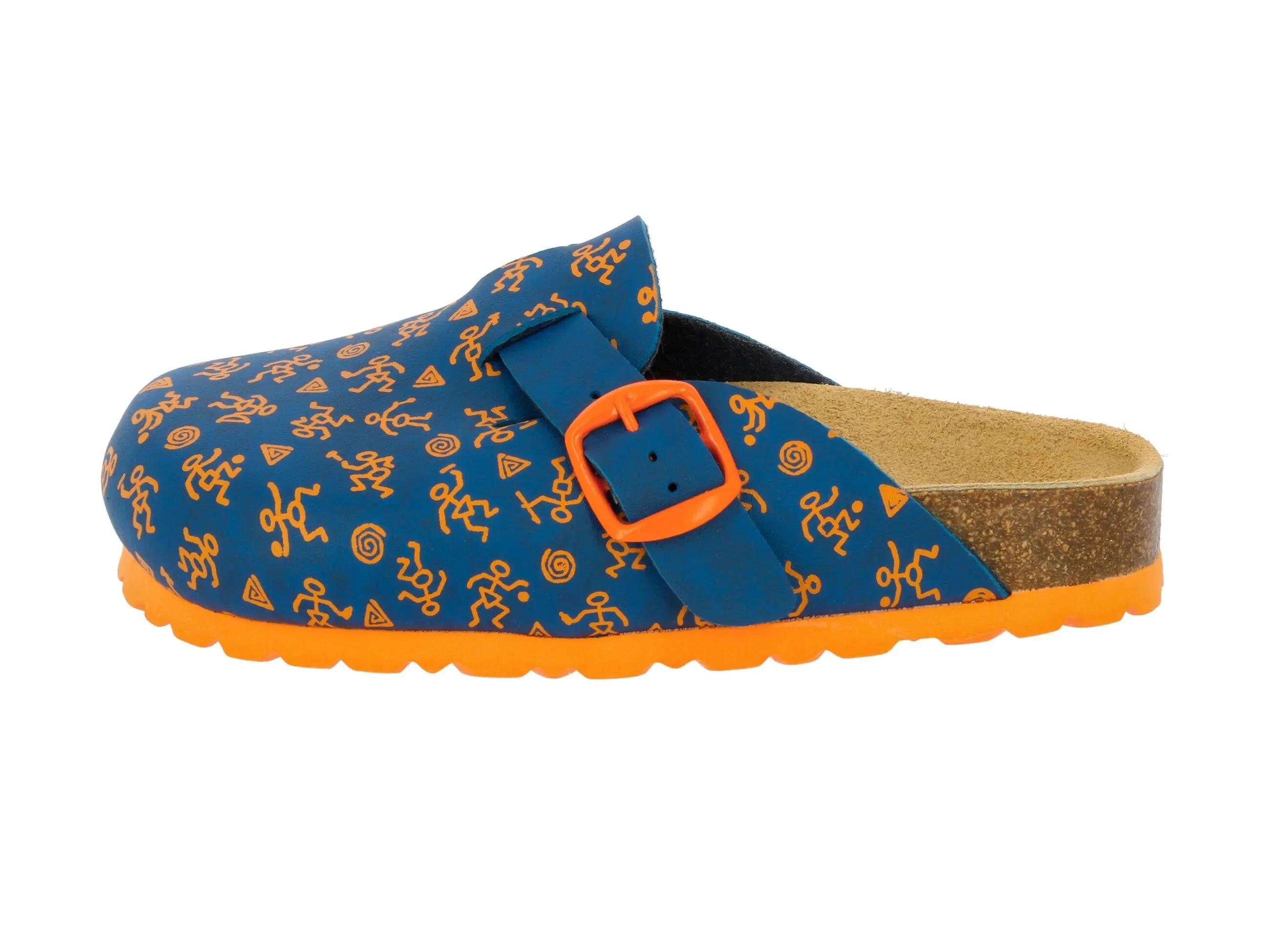 Kinderclog - sport - kinderen - Bioline - kurk voetbed - blauw 2/6