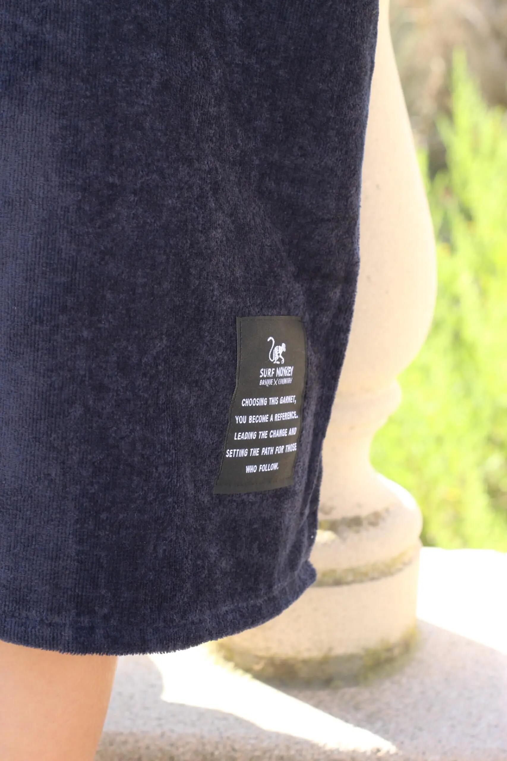 Kinderponcho aus Bio-Baumwolle (Marineblau, 6-10) 4/6