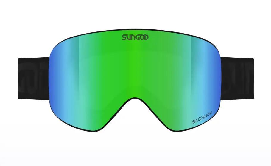 SunGod Vanguards Skibril - Zwart/Groen 2/4