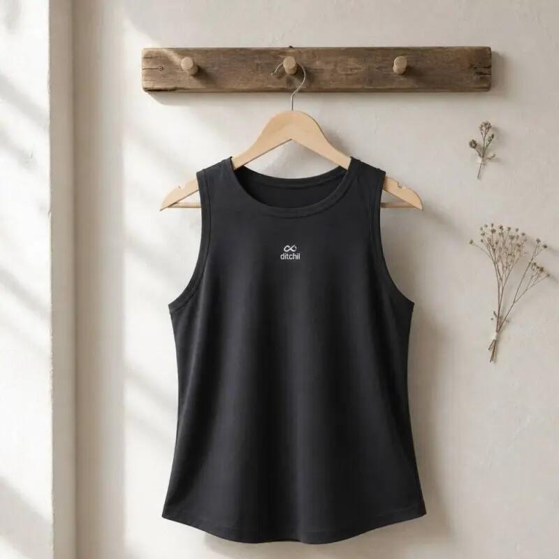 Camiseta de tirantes - Deporte - Mujer - Ajuste ceñido - TANK TOP BEYOND - Negra 3/3
