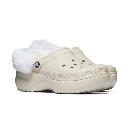Damskie chodaki Crocs CLASSIC PLATFORM FUZZ LINED CLOG 212854-001