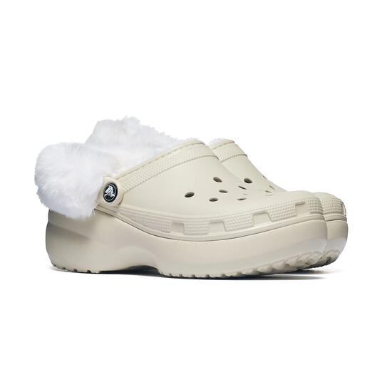 Damskie chodaki Crocs CLASSIC PLATFORM FUZZ LINED CLOG 212854-001