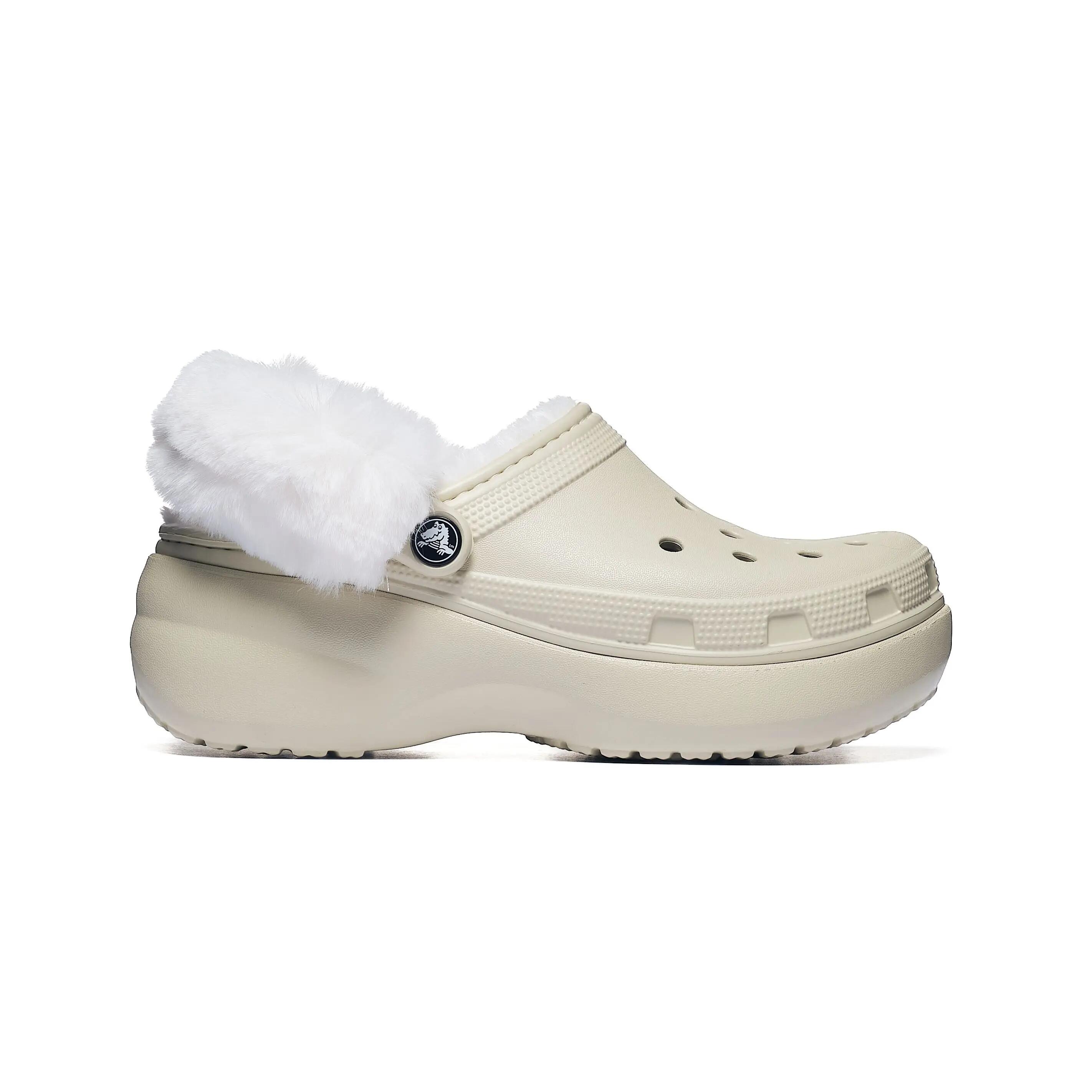 Damskie chodaki Crocs CLASSIC PLATFORM FUZZ LINED CLOG 212854-2Y2 2/6