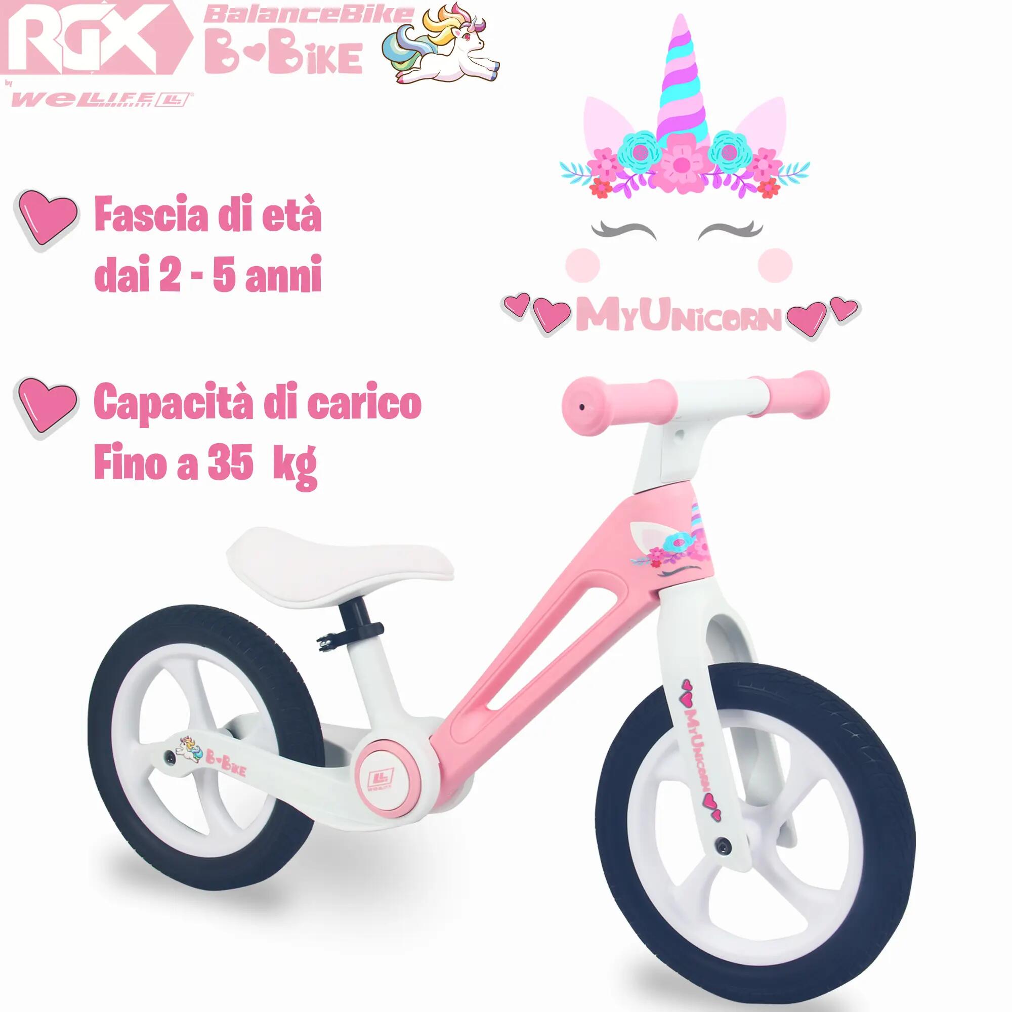 Bici Senza Pedali Balance Bike perBambini 12” Pieghevole MyUnicorn 3/8