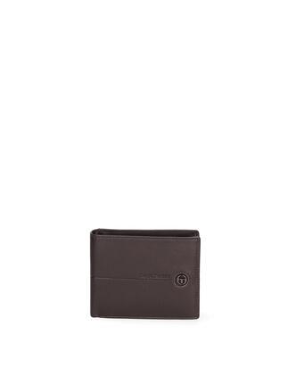 Portefeuille Homme Sergio Tacchini Cuir Véritable Noir Casual