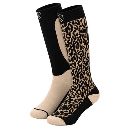 Chaussettes de Ski Montantes - 2 paires - Violet Imprimé zèbre