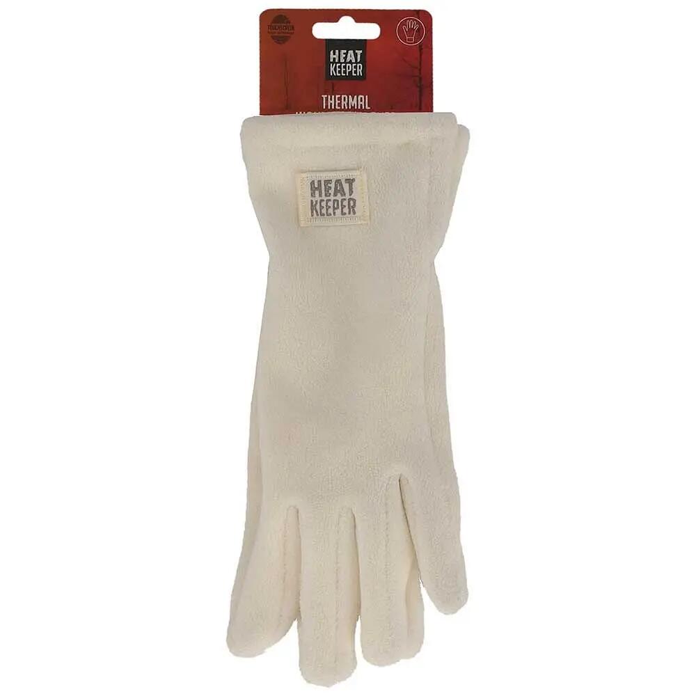 Gants Thermiques Polaire Femme - Blanc cassé 4/4