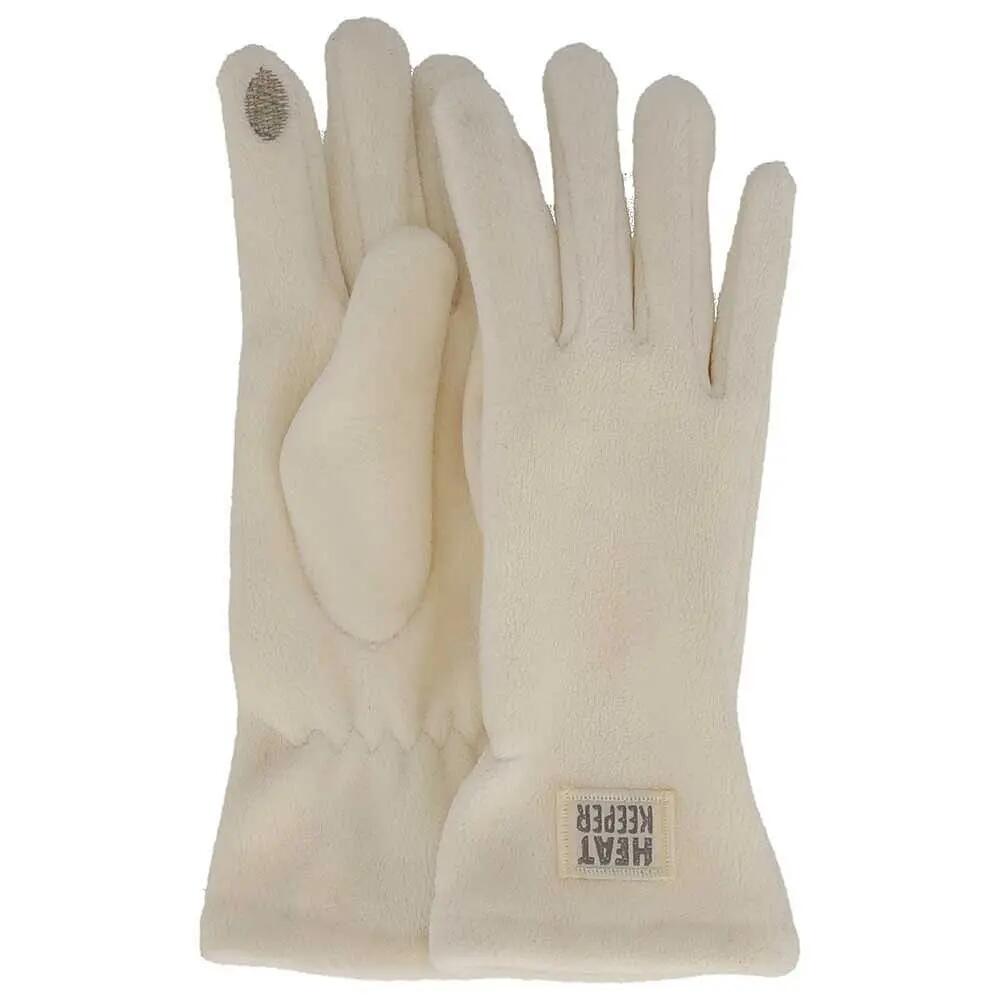 Gants Thermiques Polaire Femme - Blanc cassé 3/4