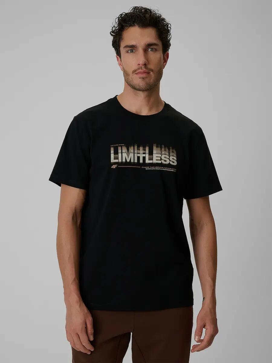 T-shirt regular z nadrukiem męski 4F 4FRSS26TTSHM4227 1/6