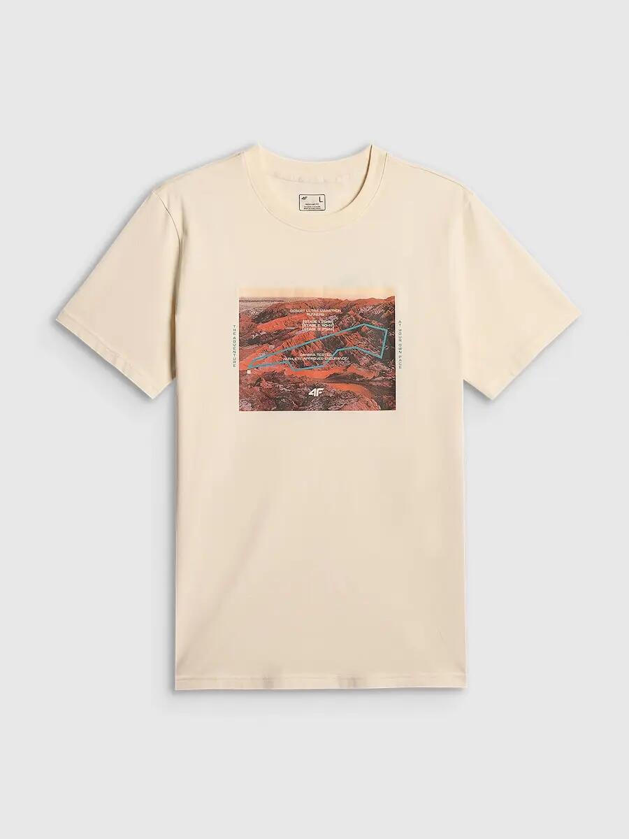 T-shirt regular z nadrukiem męski 4F 4FRSS26TTSHM4238 5/6