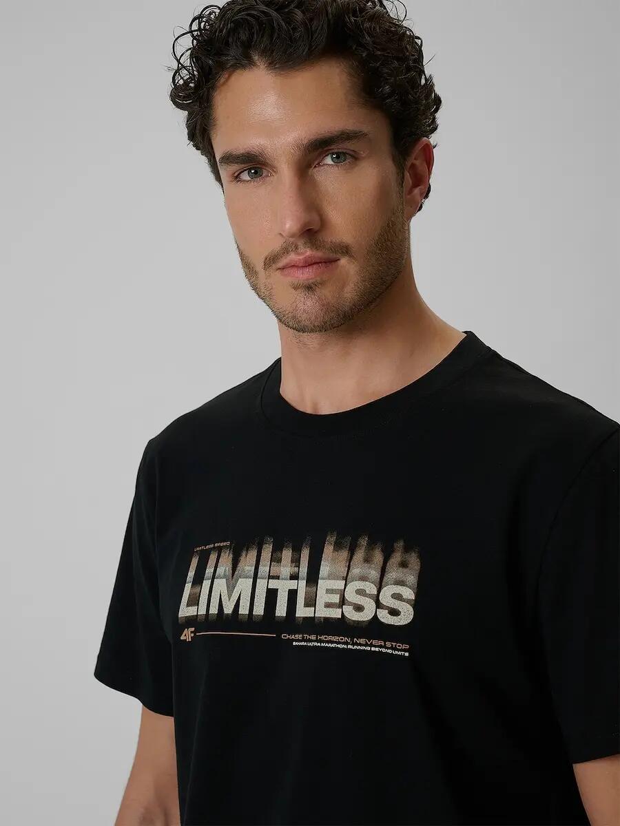 T-shirt regular z nadrukiem męski 4F 4FRSS26TTSHM4227 3/6