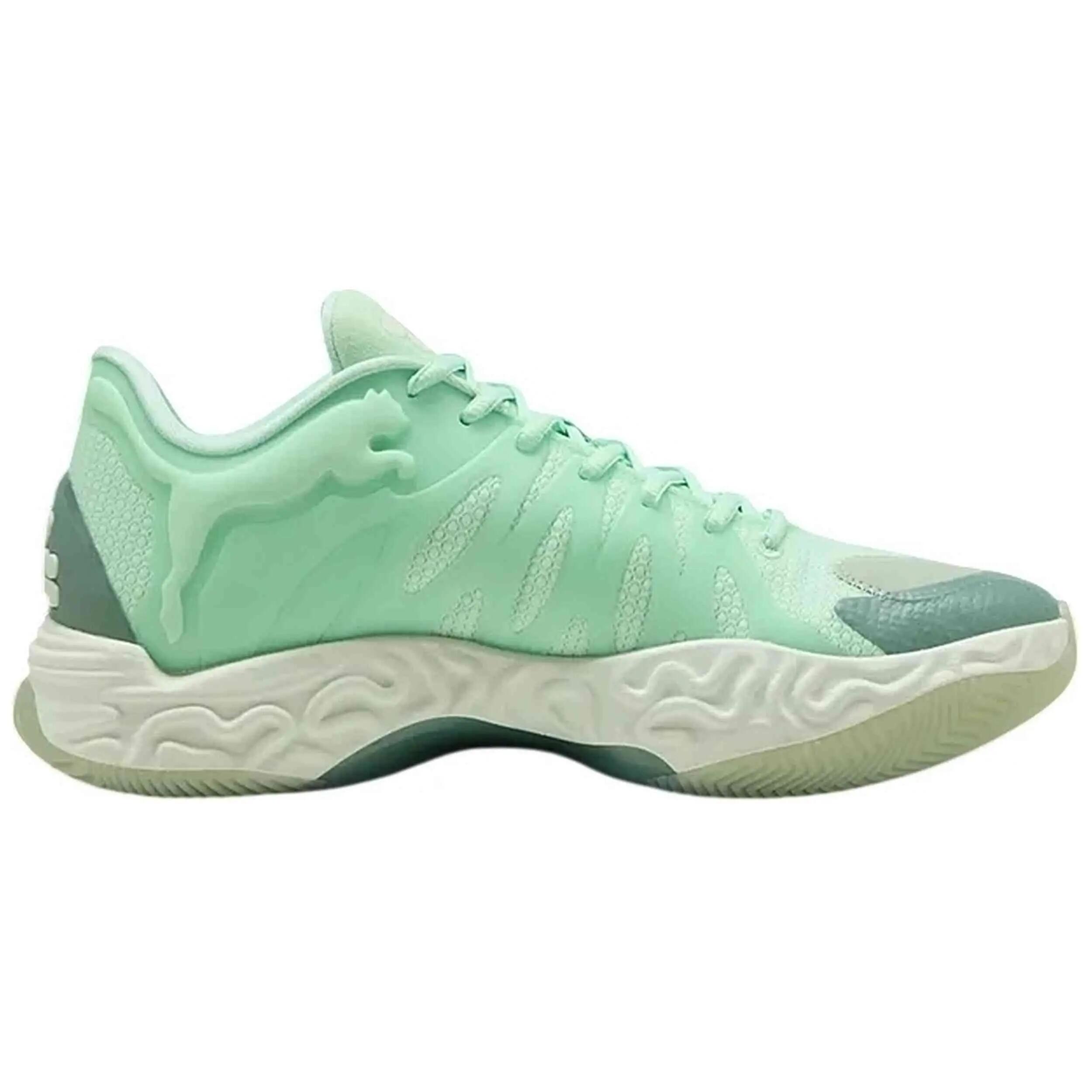 Tênis de basquete Puma modelo Hali 1 Low "Fresh Mint-Green" para homem 4/5