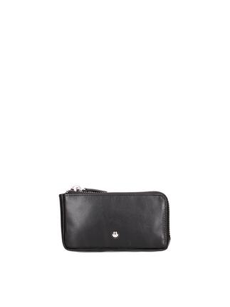 Pochette Homme Noir Cuir Véritable Fermeture Zip Momo Design