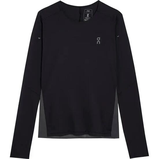 T-shirt - Sport - Femme - Manches longues, col rond - Noir