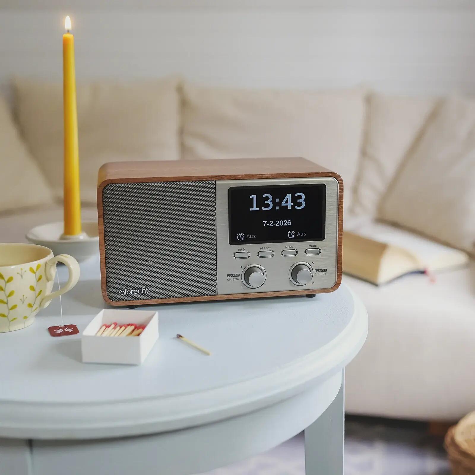 Radio numérique DAB+ FM Bluetooth écran couleur 4,3" réveil Albrecht DR 760 9/10