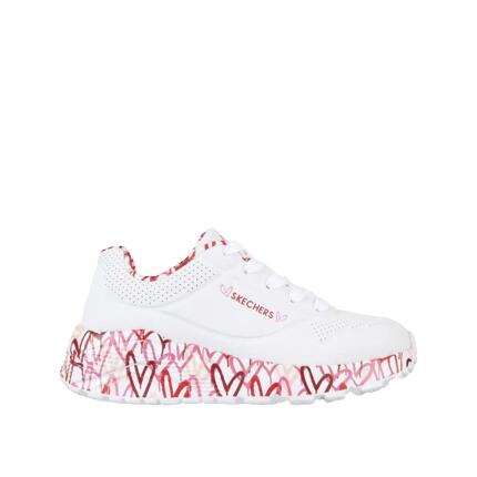 Chaussures Skechers Uno Lite Filles Blanc/Rouge/Rose