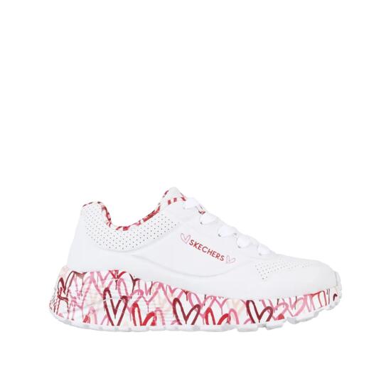 Chaussures Skechers Uno Lite Filles Blanc/Rouge/Rose