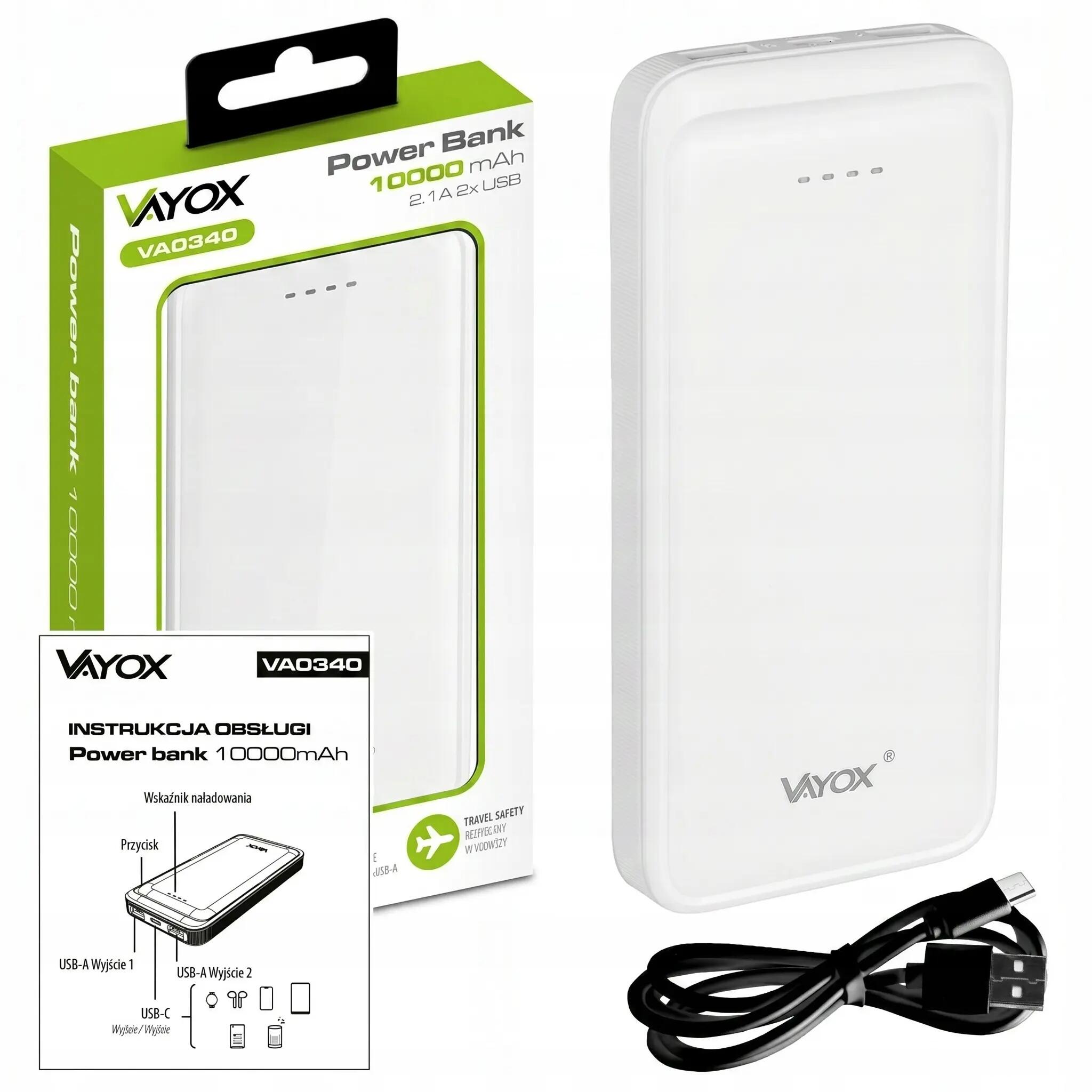 Powerbank Vayox VA0340 10000mAh 2xUSB USB-C 11/11