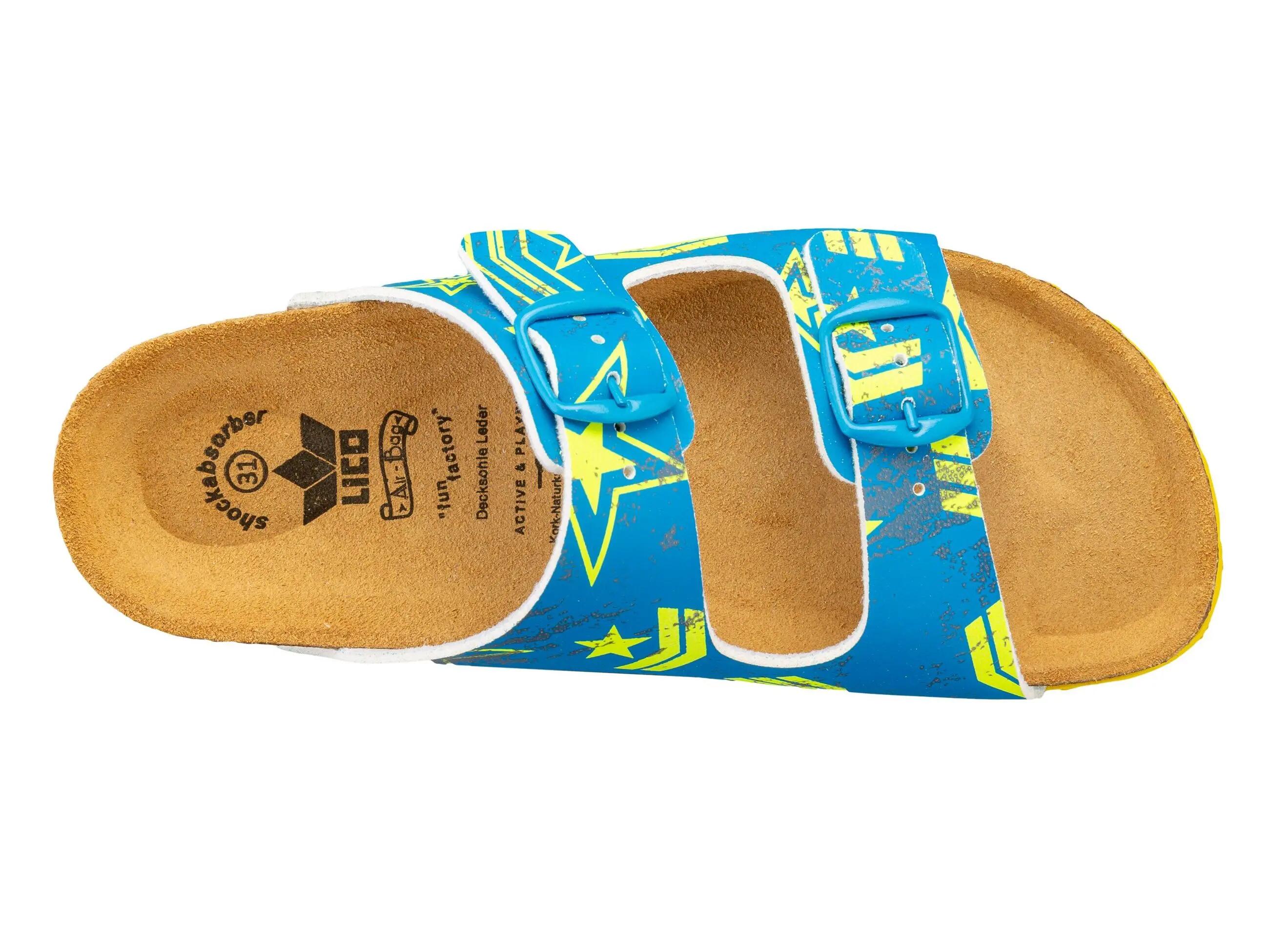 Muiltjes - sport - kinderen - verstelbare gespen - Bioline Top - blauw 5/6
