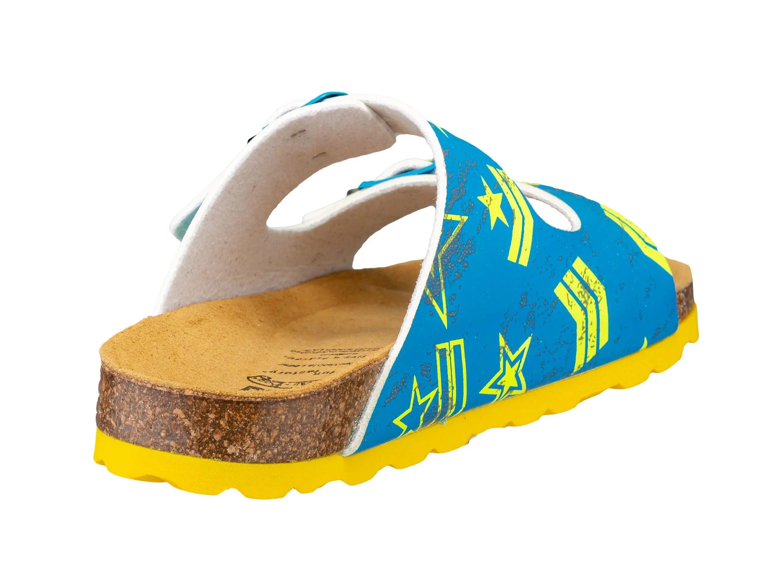 Muiltjes - sport - kinderen - verstelbare gespen - Bioline Top - blauw 4/6