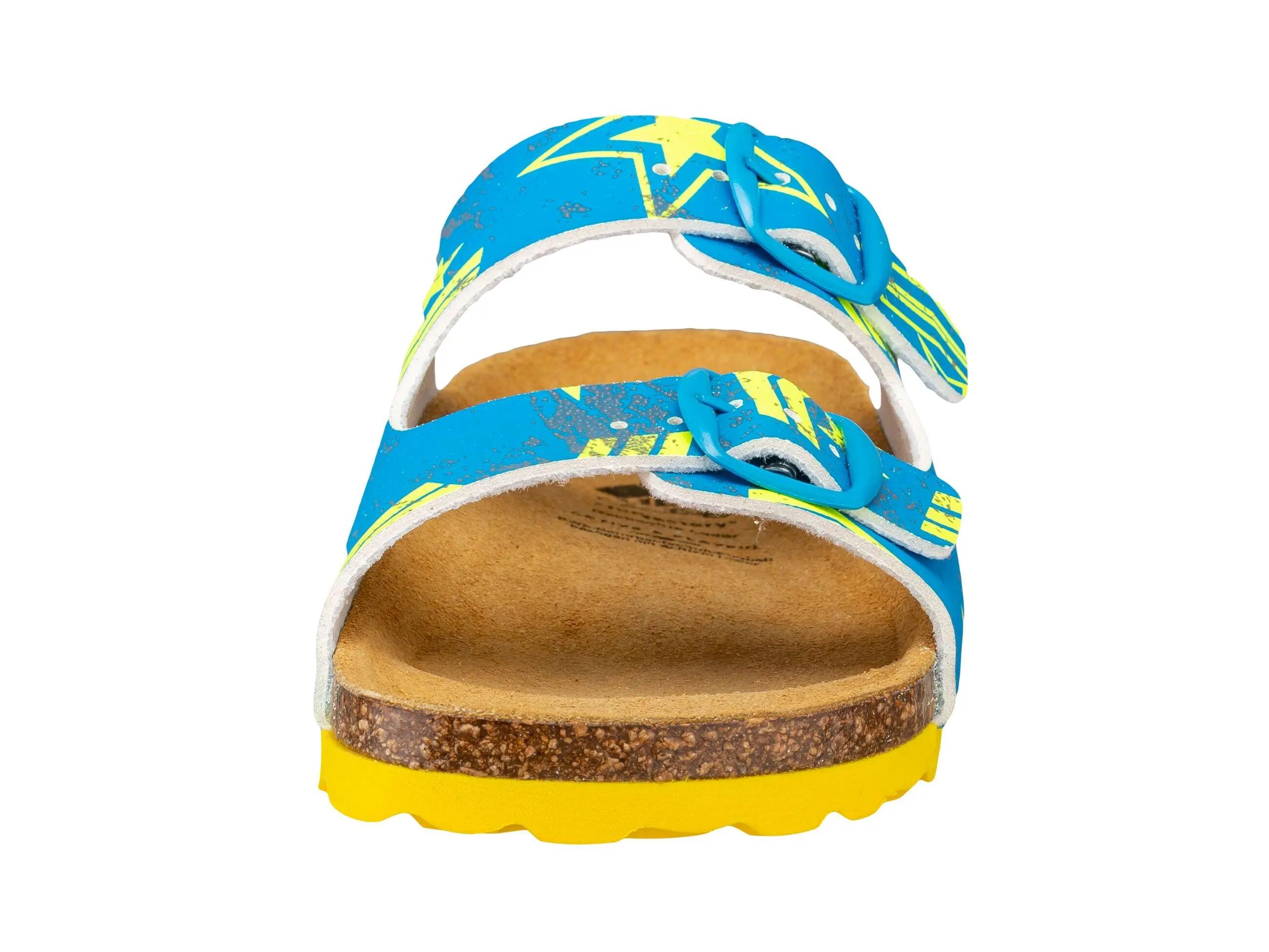 Muiltjes - sport - kinderen - verstelbare gespen - Bioline Top - blauw 3/6