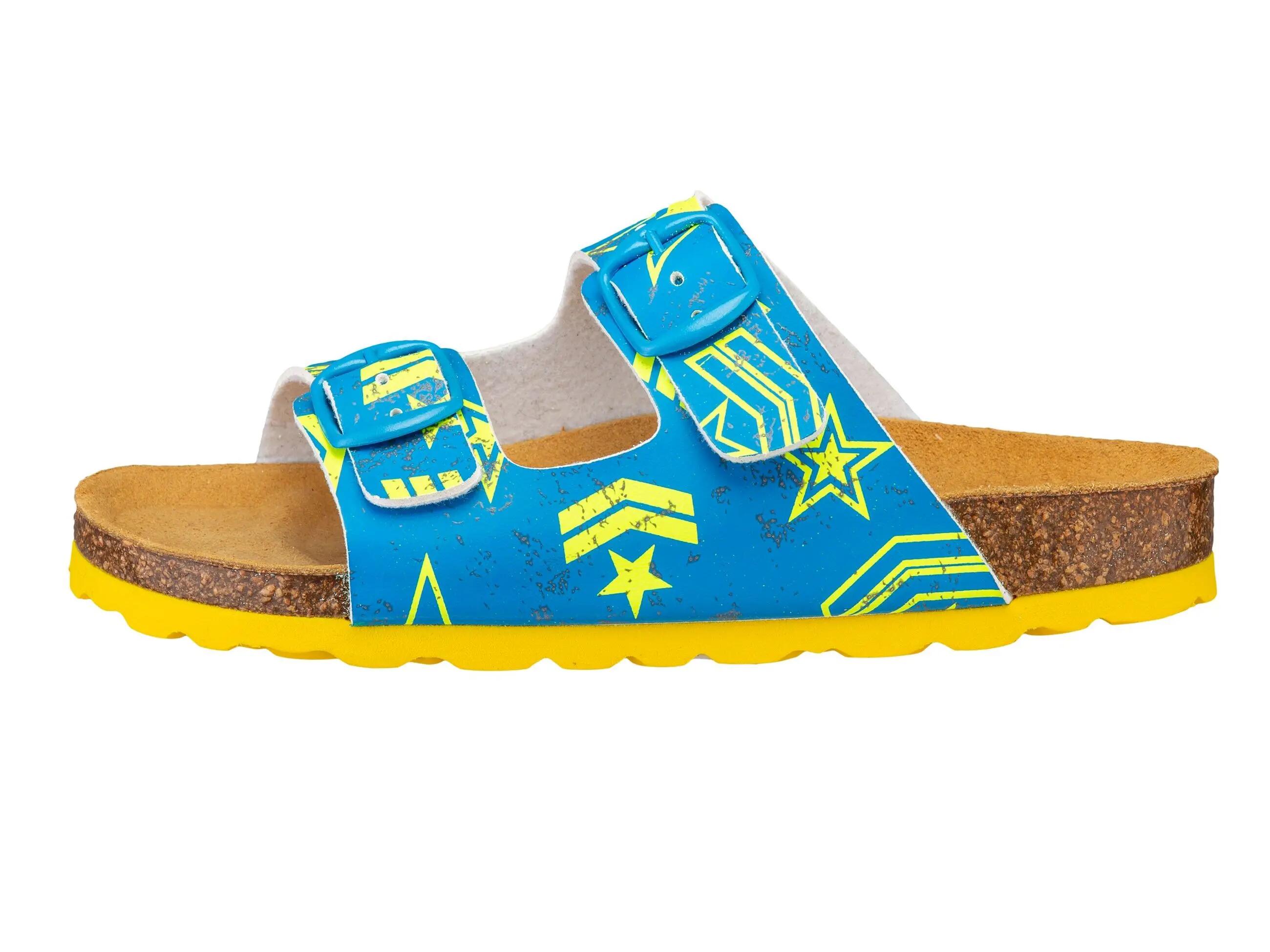 Muiltjes - sport - kinderen - verstelbare gespen - Bioline Top - blauw 2/6