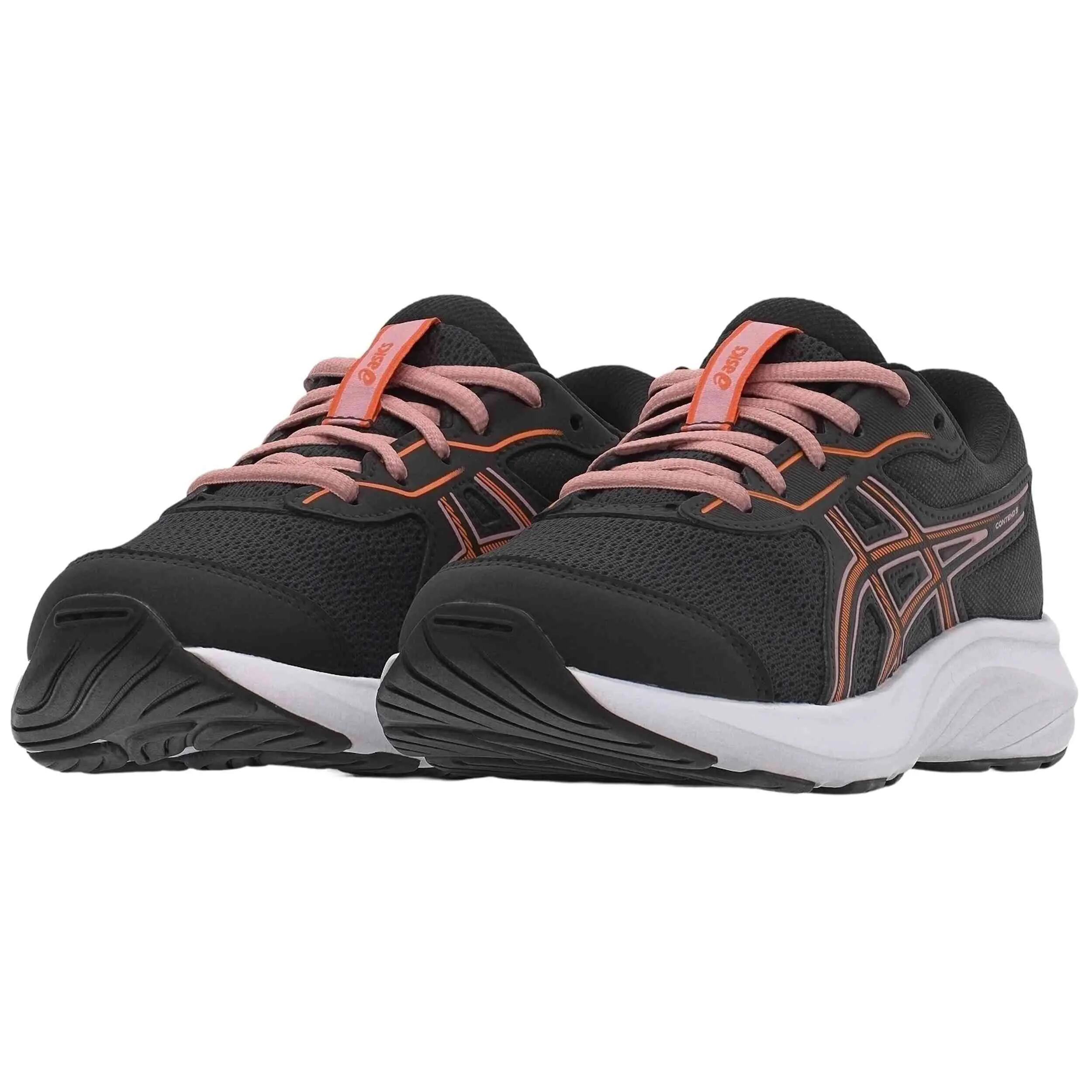 Scarpe da running Asics modello Contend 9 "Black/Peach" per unisex ragazzi 4/5