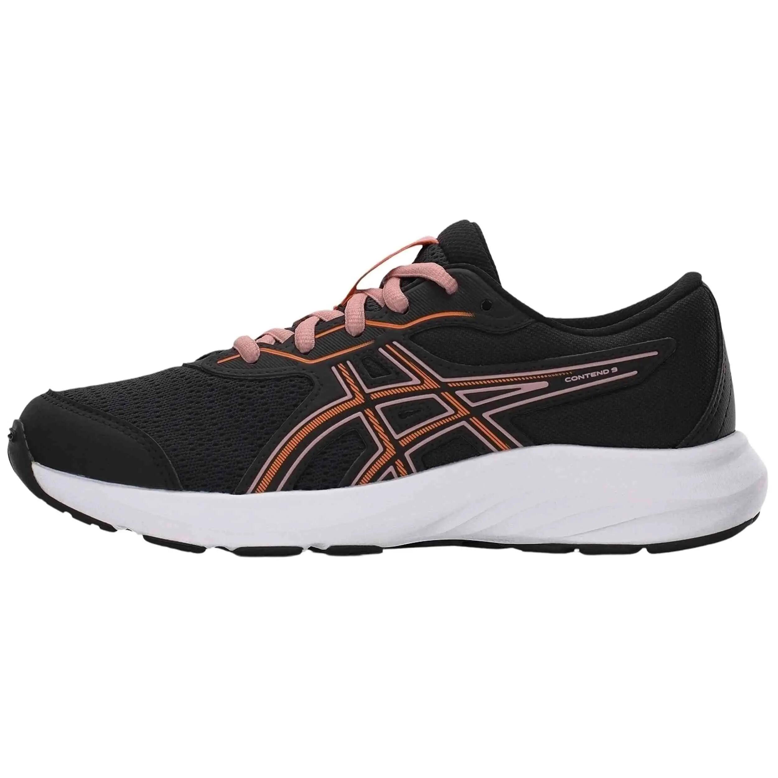 Scarpe da running Asics modello Contend 9 "Black/Peach" per unisex ragazzi 3/5