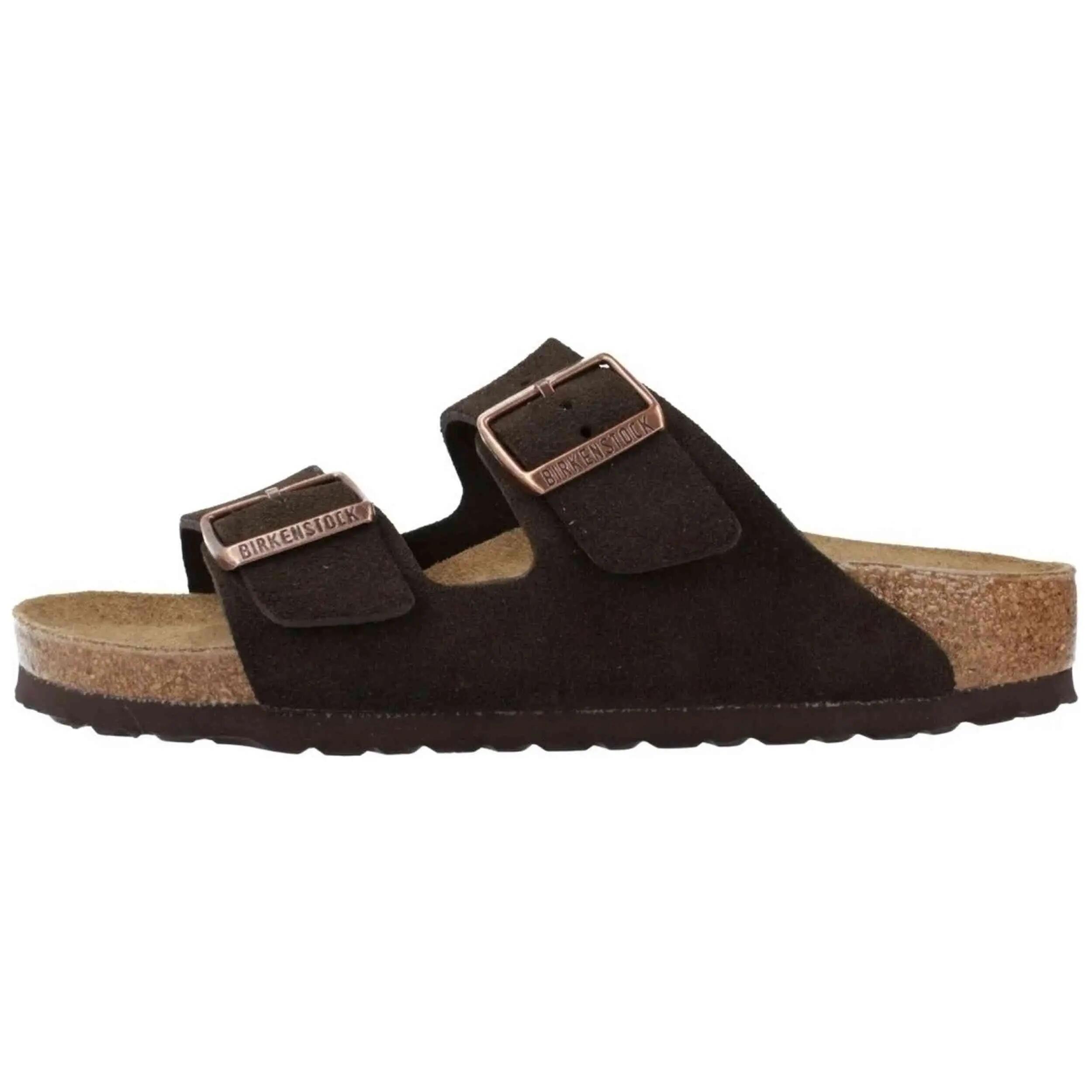 Sandales Birkenstock modèle Arizona Suede Leather "Mocha" pour unisexe 1/5
