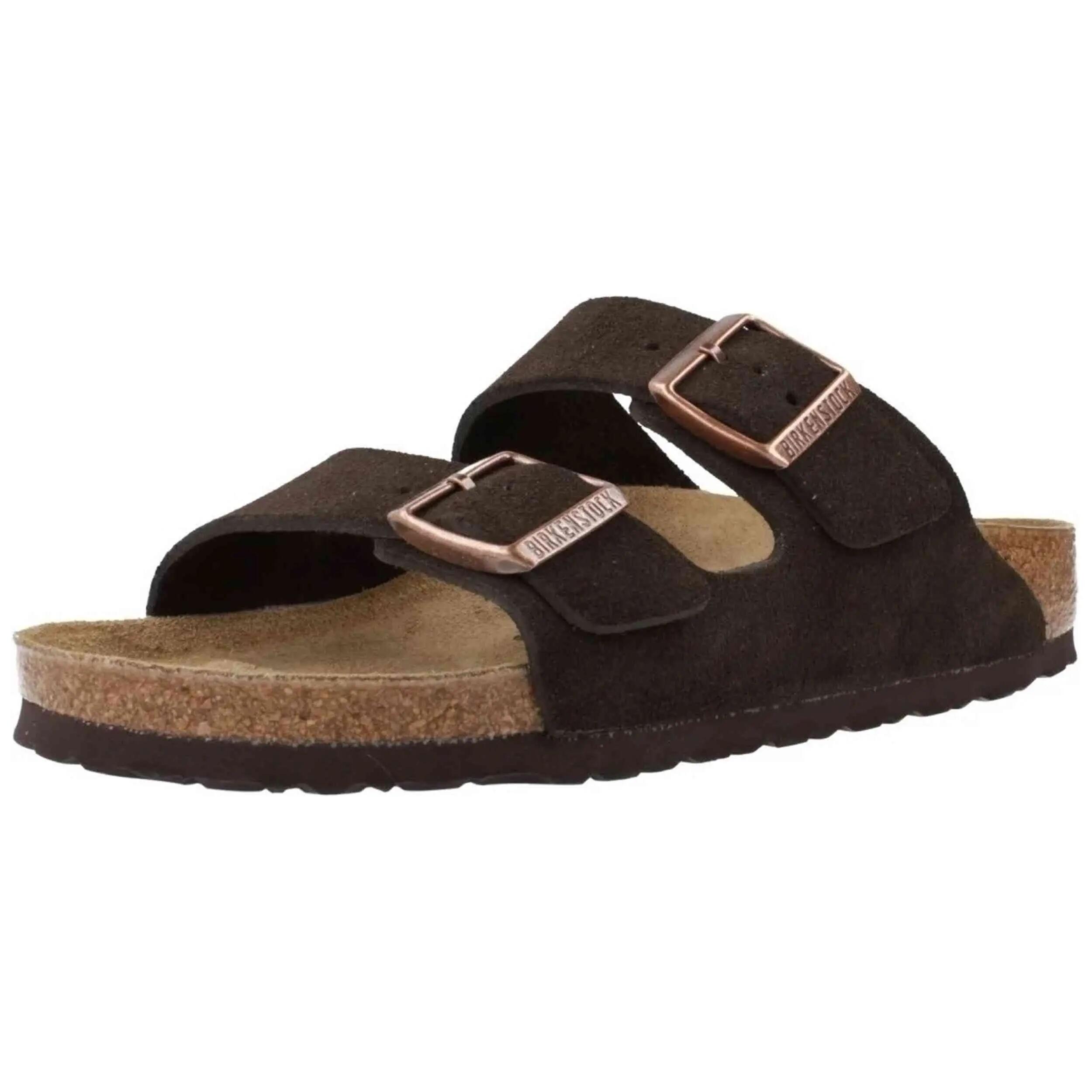 Sandales Birkenstock modèle Arizona Suede Leather "Mocha" pour unisexe 2/5