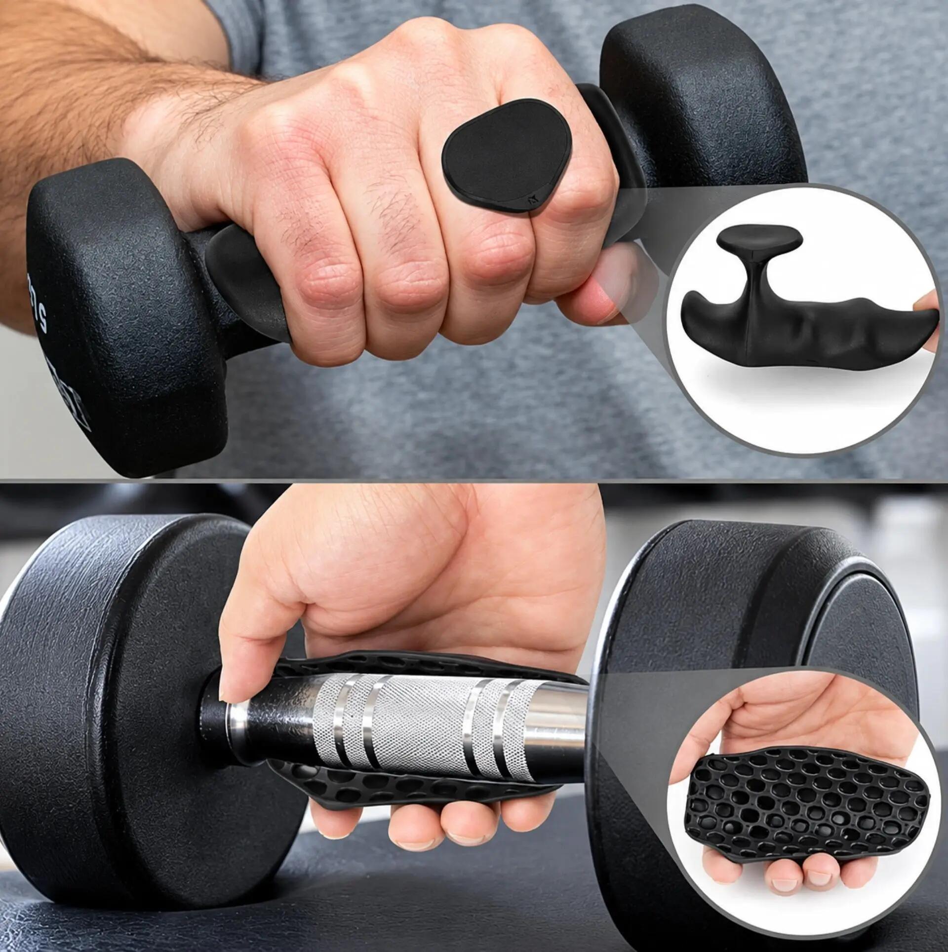 Almohadillas de agarre para musculación antideslizantes - protección palmas 2/3