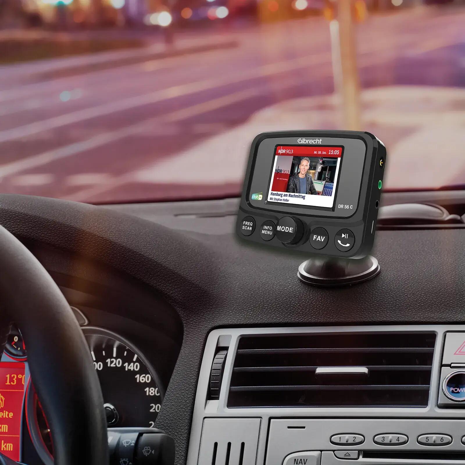 Adaptateur DAB+ voiture camping-car transmetteur FM Bluetooth Albrecht DR 56 C 6/6