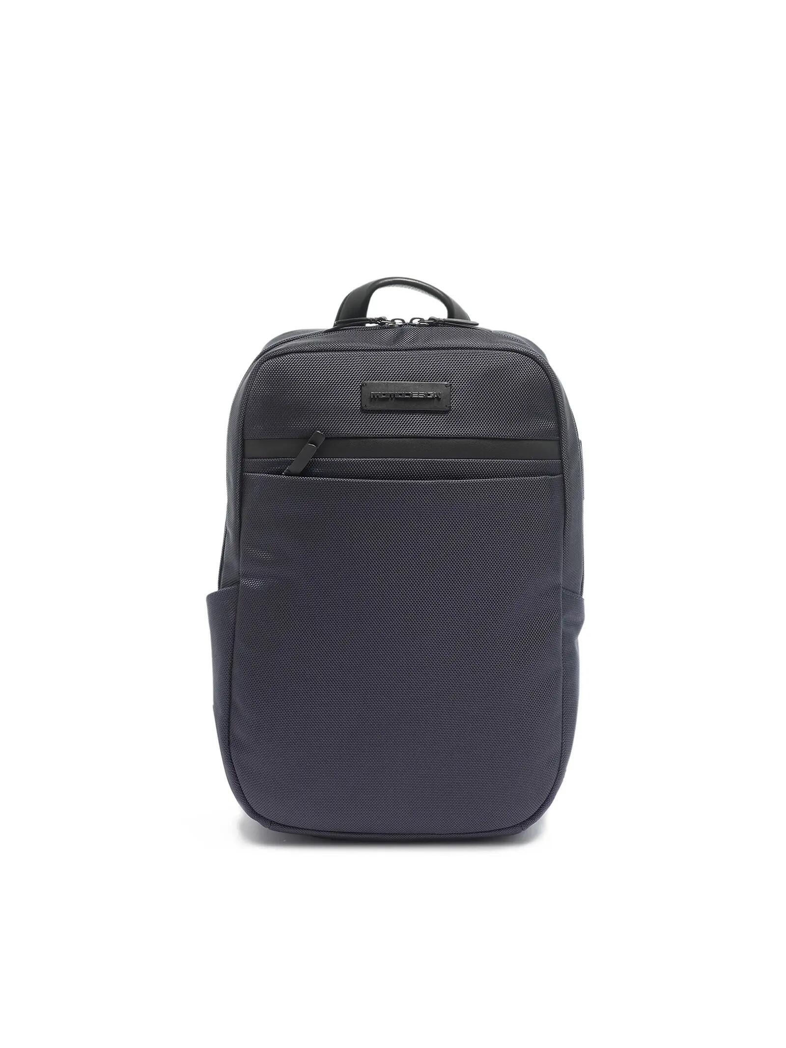 Rucsac Momo Design bărbați negru cu fermoar și mâner nylon