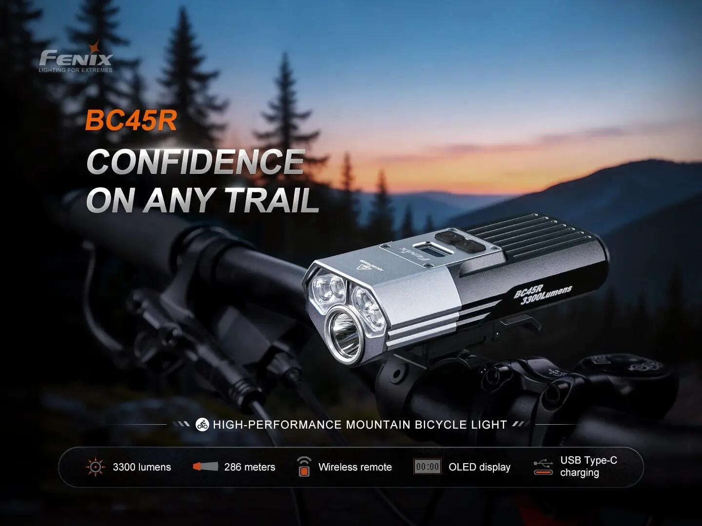 Lampe vélo puissante LED FENIX BC45R 6/7