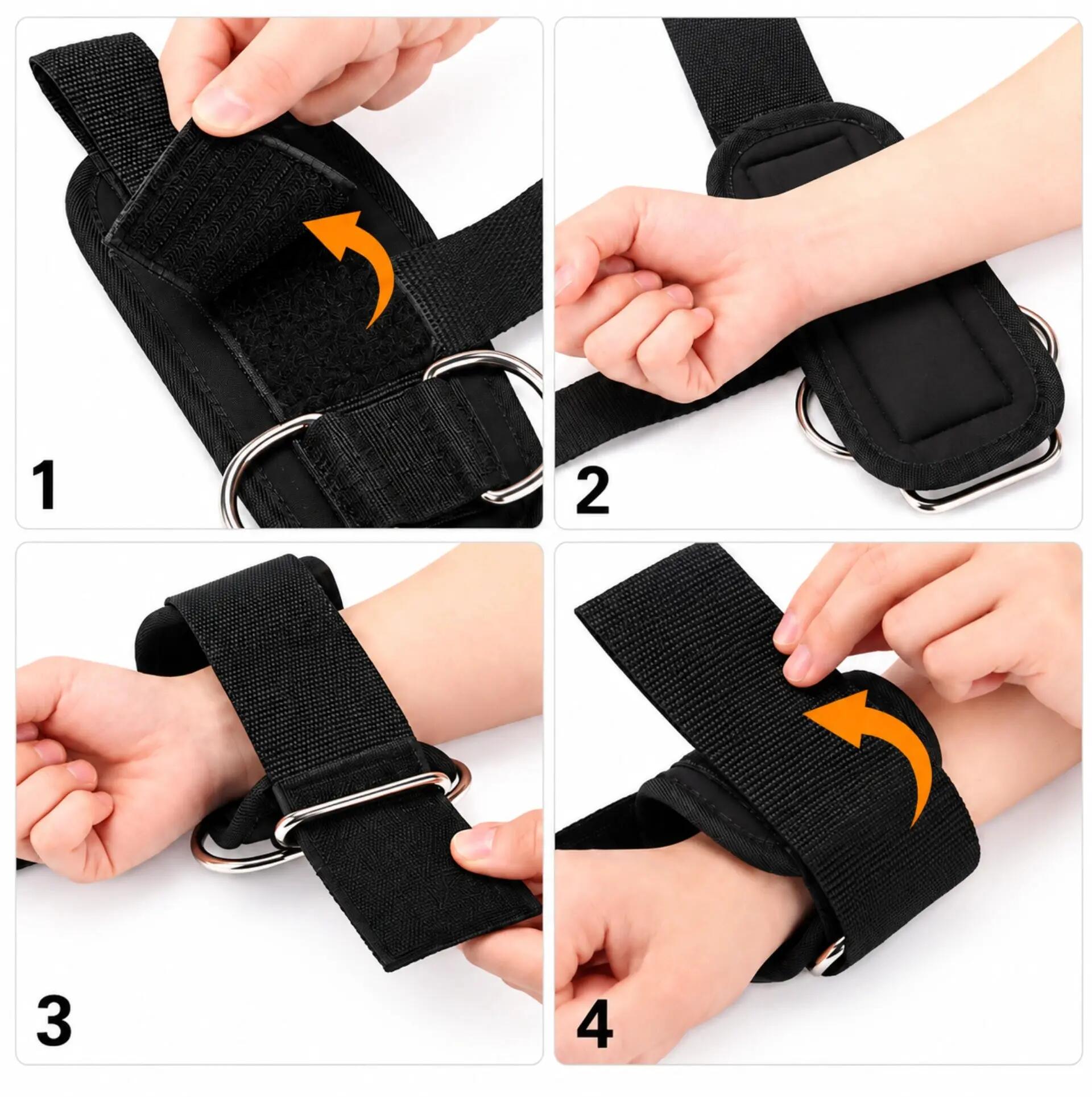 Sangles de poignet musculation D-Ring pour machine à câble - lot de 2 6/6