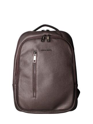 Sac à dos homme cuir véritable noir Made in Italy Momo Design