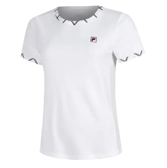 T-shirt Yamila Donna bianco poliestere riciclato maniche ritagliate 5/6