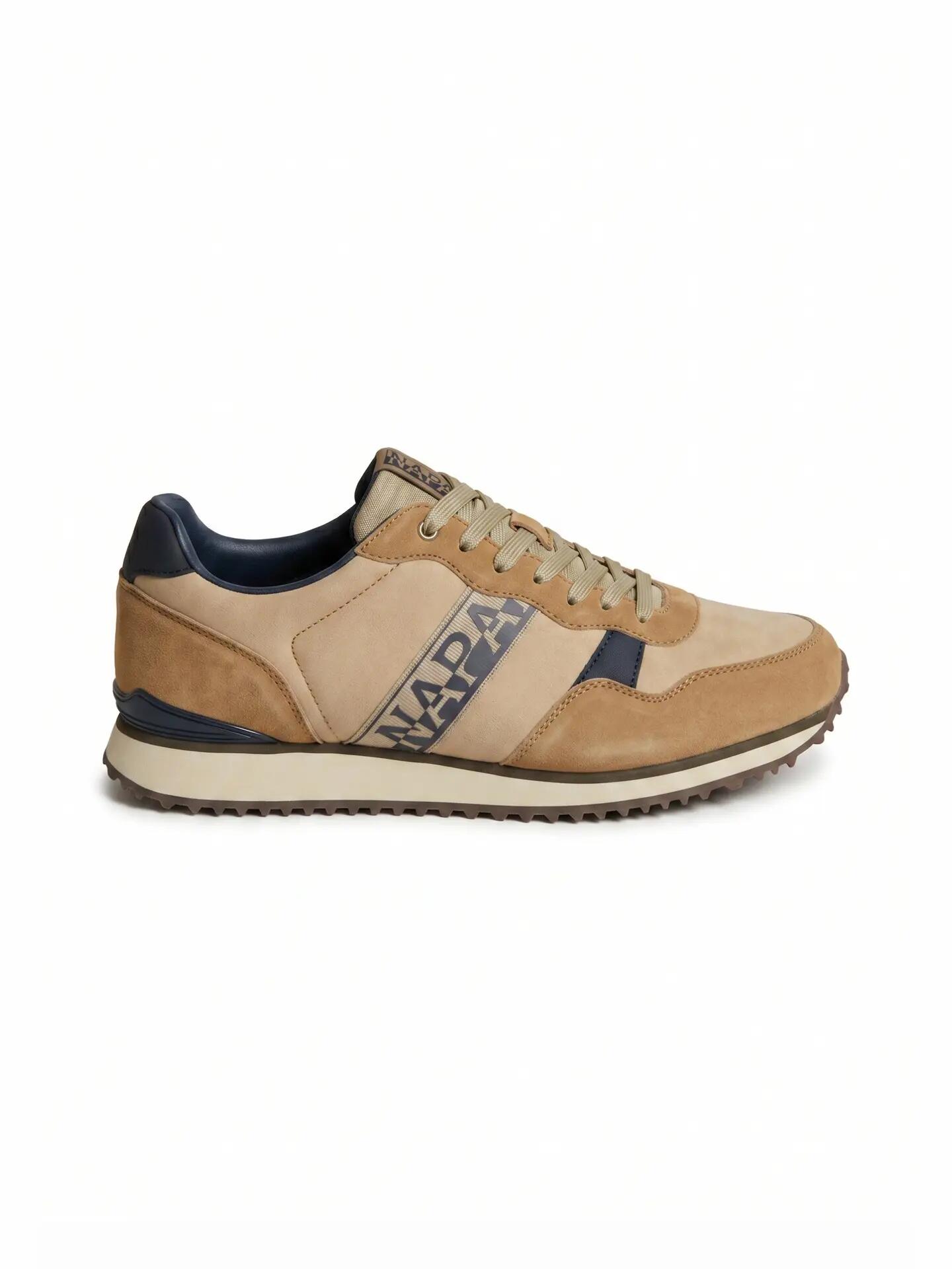 Adidași Napapijri bărbați bej închis cu șireturi - Casual
