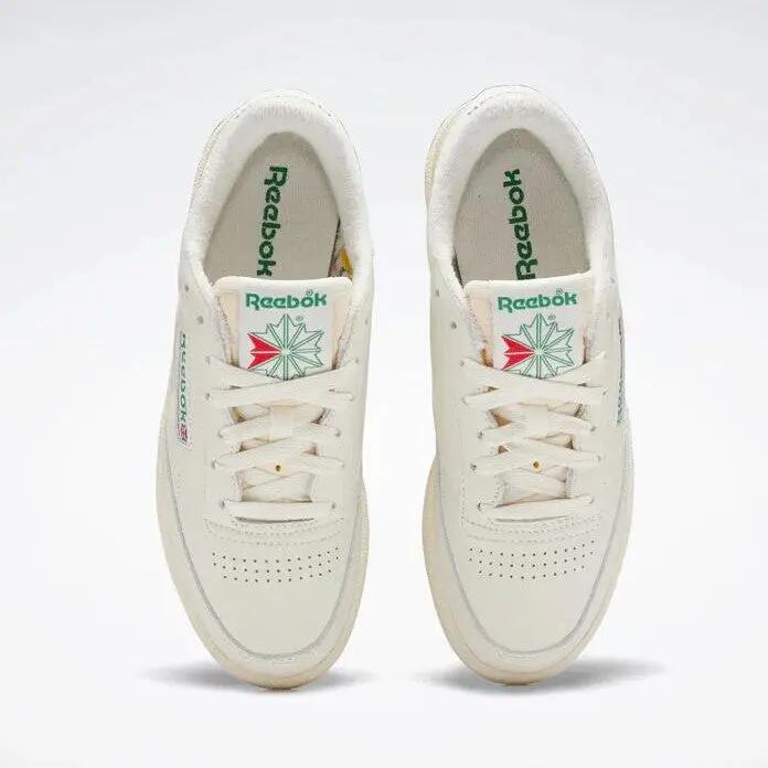 Reebok Club C 1985 TV Chalk/Paper White/Green Shoes 4/7